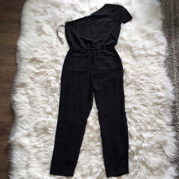 NWT Lauren Ralph Lauren Black One Shoulder Jumpsuit - Picture 14 of 16